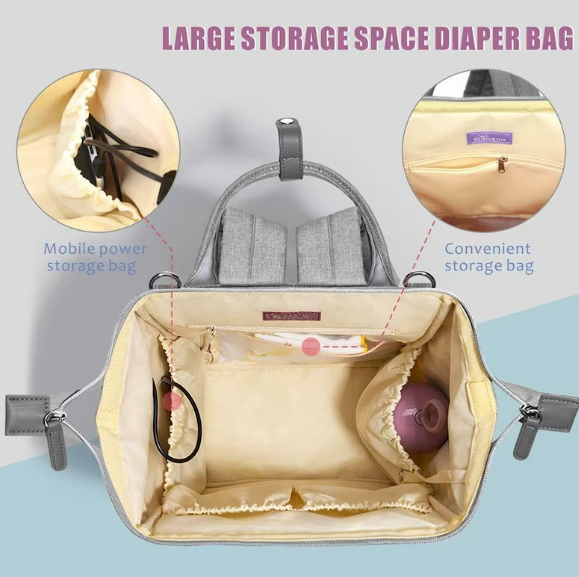 Modern Quilted Diaper Backpack