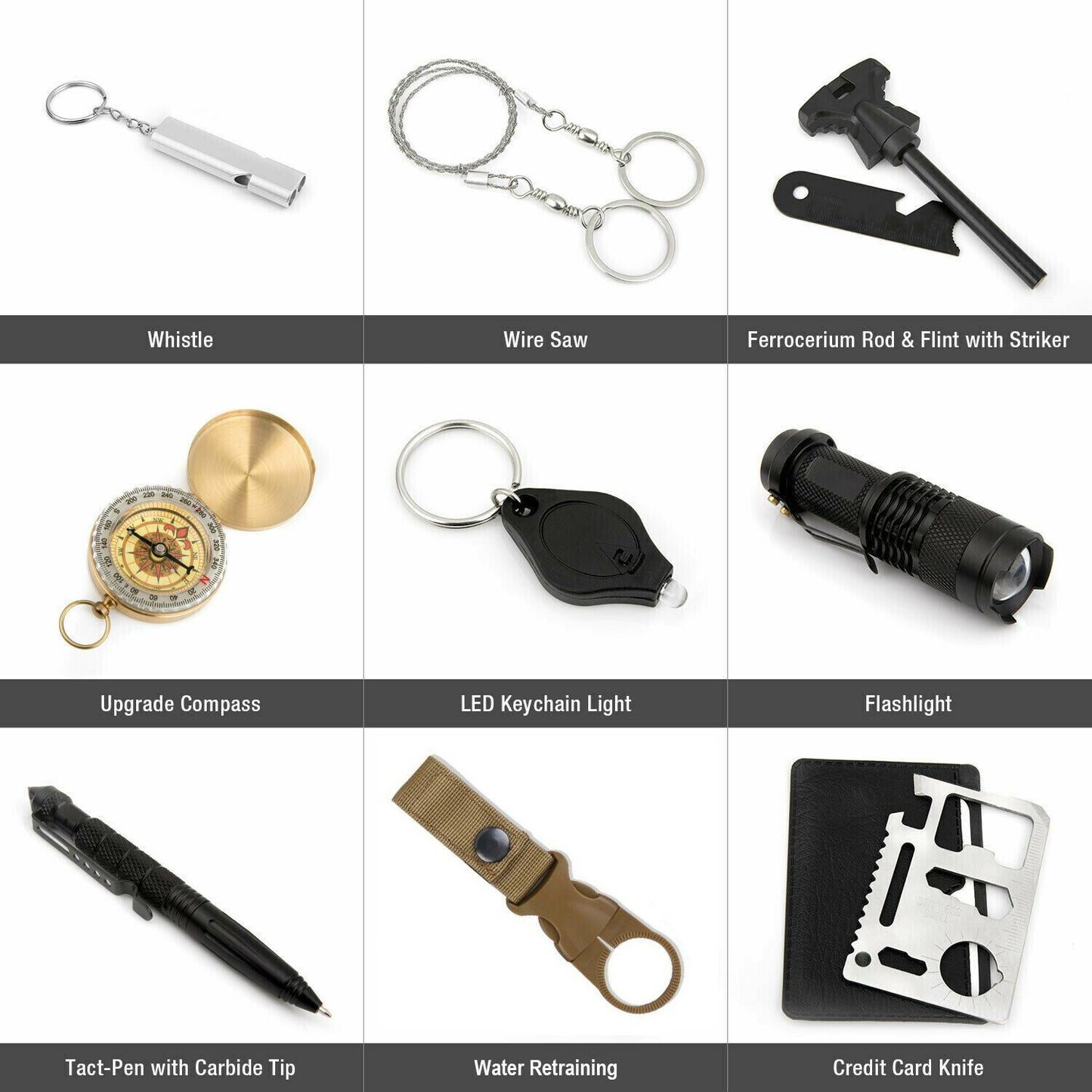All-in-One Outdoor Adventure Toolkit with Compact Case - 14 Pcs