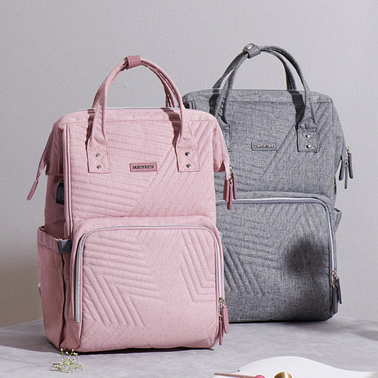 Modern Quilted Diaper Backpack