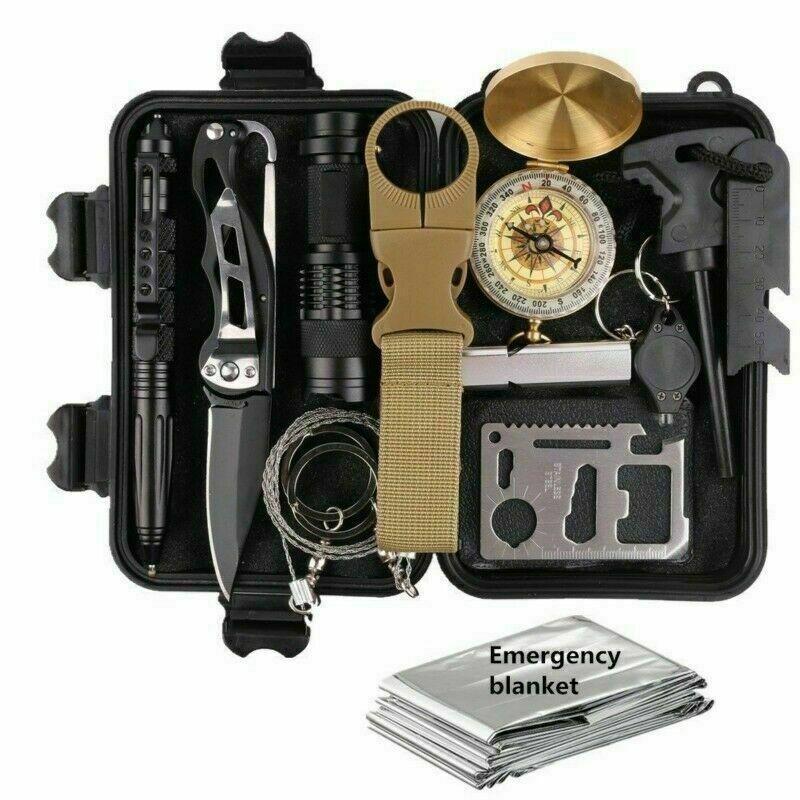All-in-One Outdoor Adventure Toolkit with Compact Case - 14 Pcs